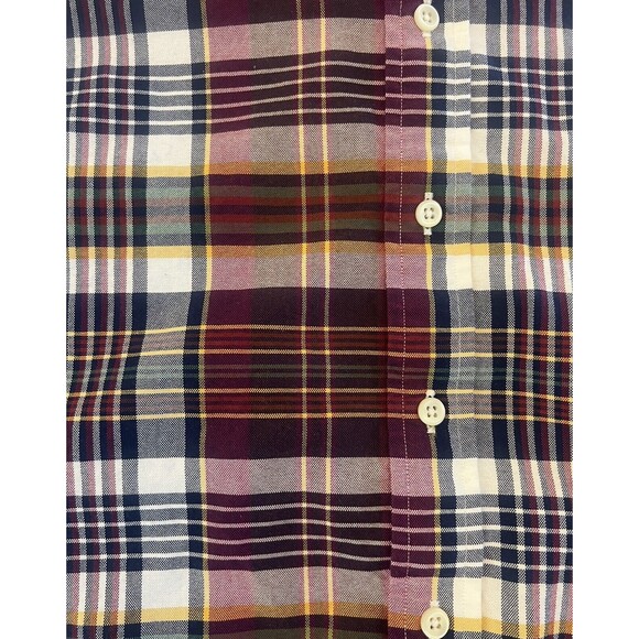 Polo Ralph Lauren Shirt Medium Red Button Down Slim Fit Casual Plaid Shirt - Picture 5 of 6